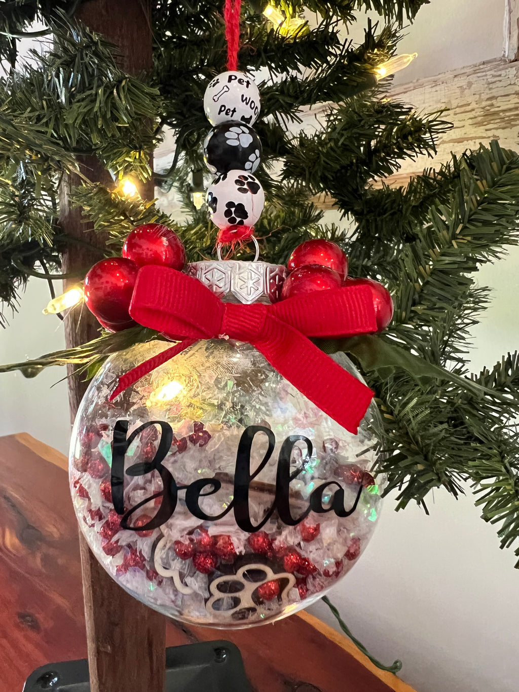 Personalized Pet Christmas Shaker Ornament – Custom Name Ornament
