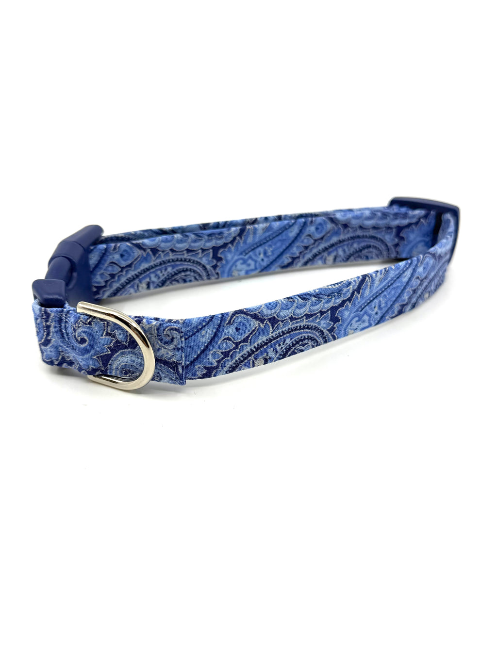 Blue Paisley Gentleman Dog Collar