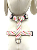 Candy Cane Stripe Adjustable Dog Harness