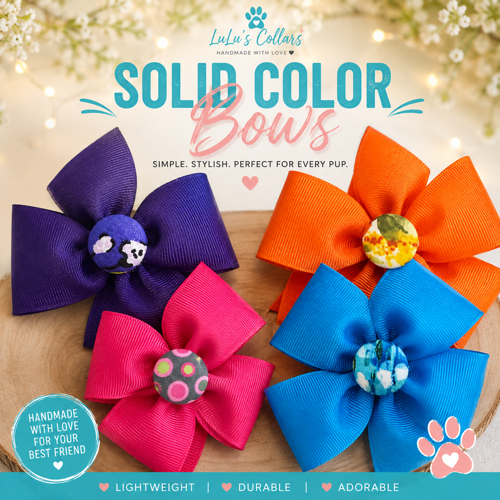 Classic Solid Pet Bow – Choose Your Color