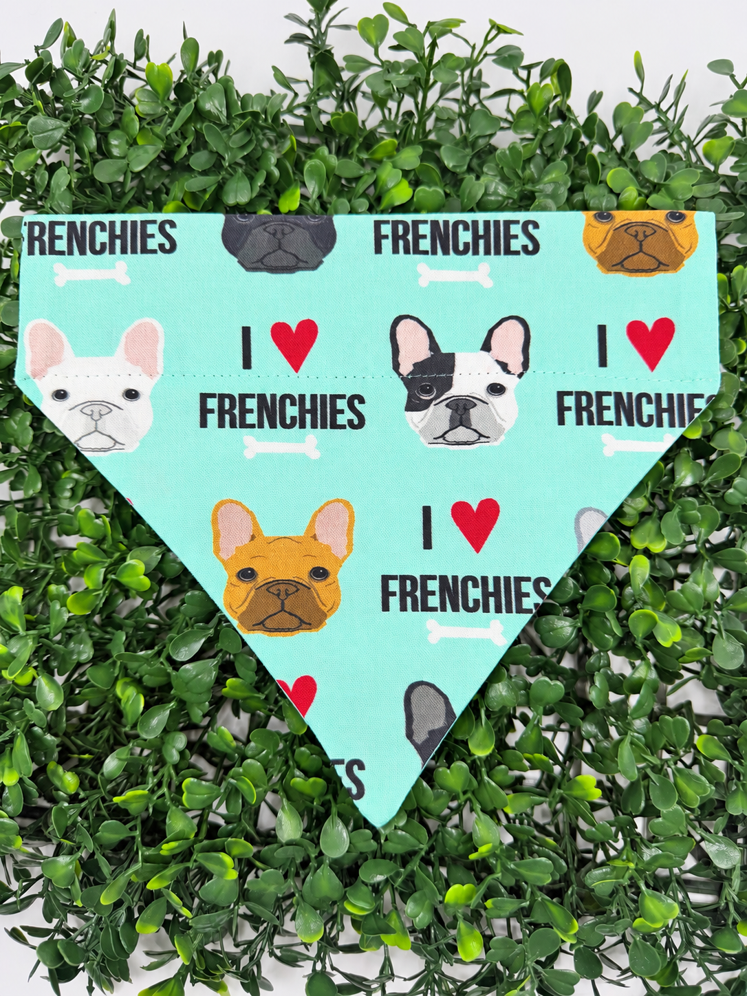 Frenchie Love Collar-Through Bandanas