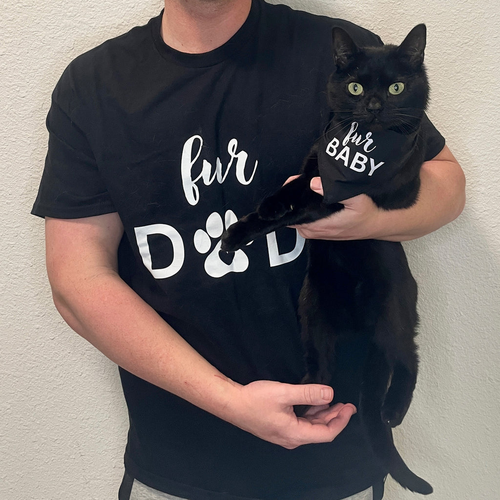 Fur Mom & Fur Dad T-Shirts – Black & White