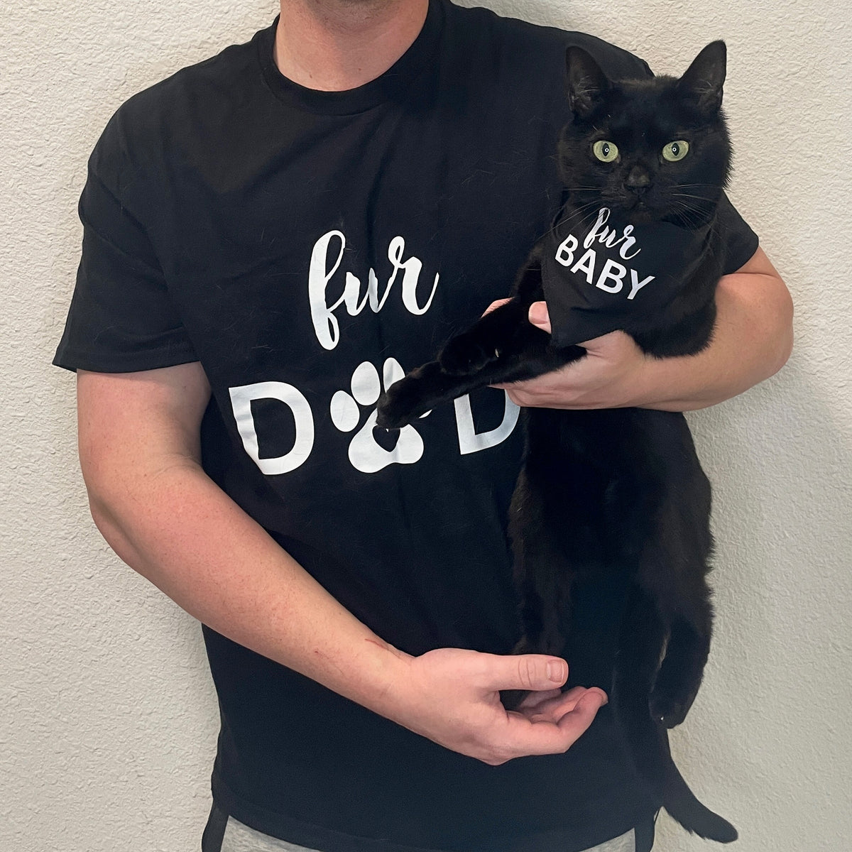 Fur Mom & Fur Dad T-Shirts – Black & White