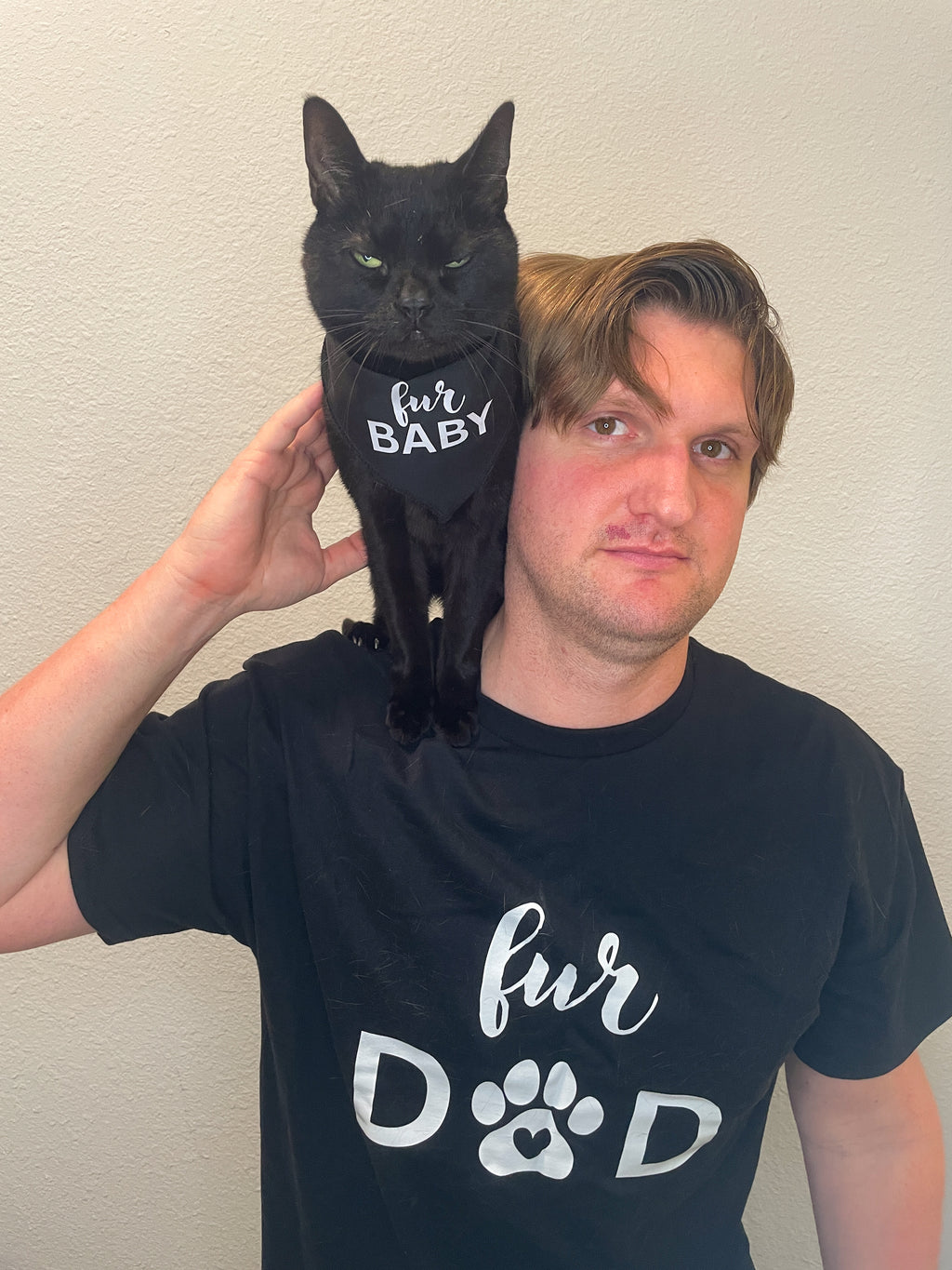 Fur Mom & Fur Dad T-Shirts – Black & White