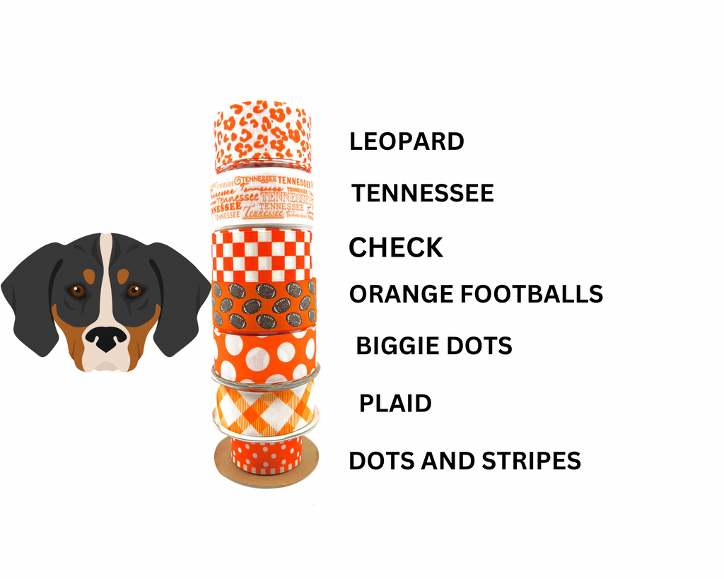 Game Day Football Pet Bows – Custom Team Colors