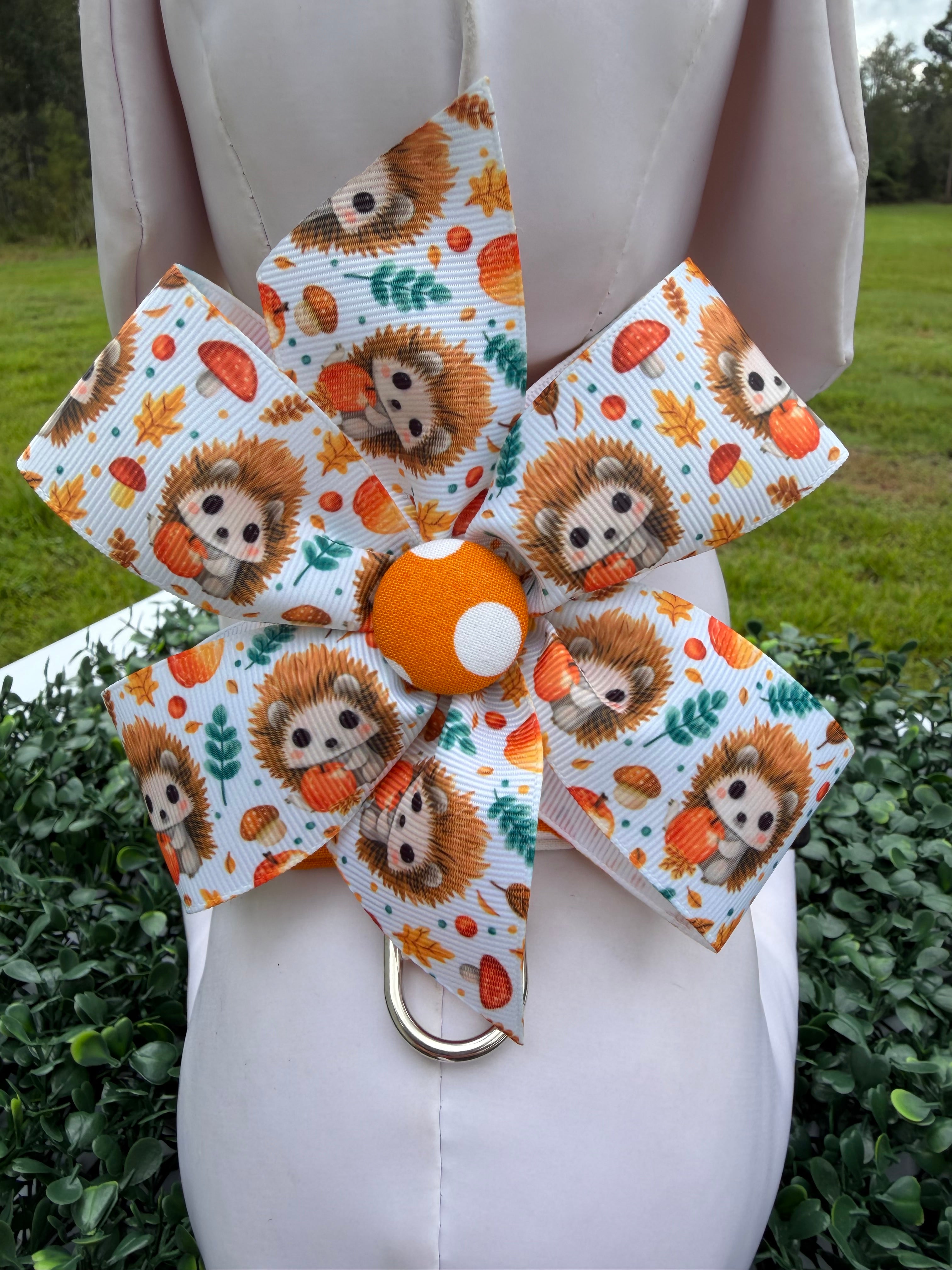 Pumpkin Spice Polka Dot Dog Harness 🎃🐾
