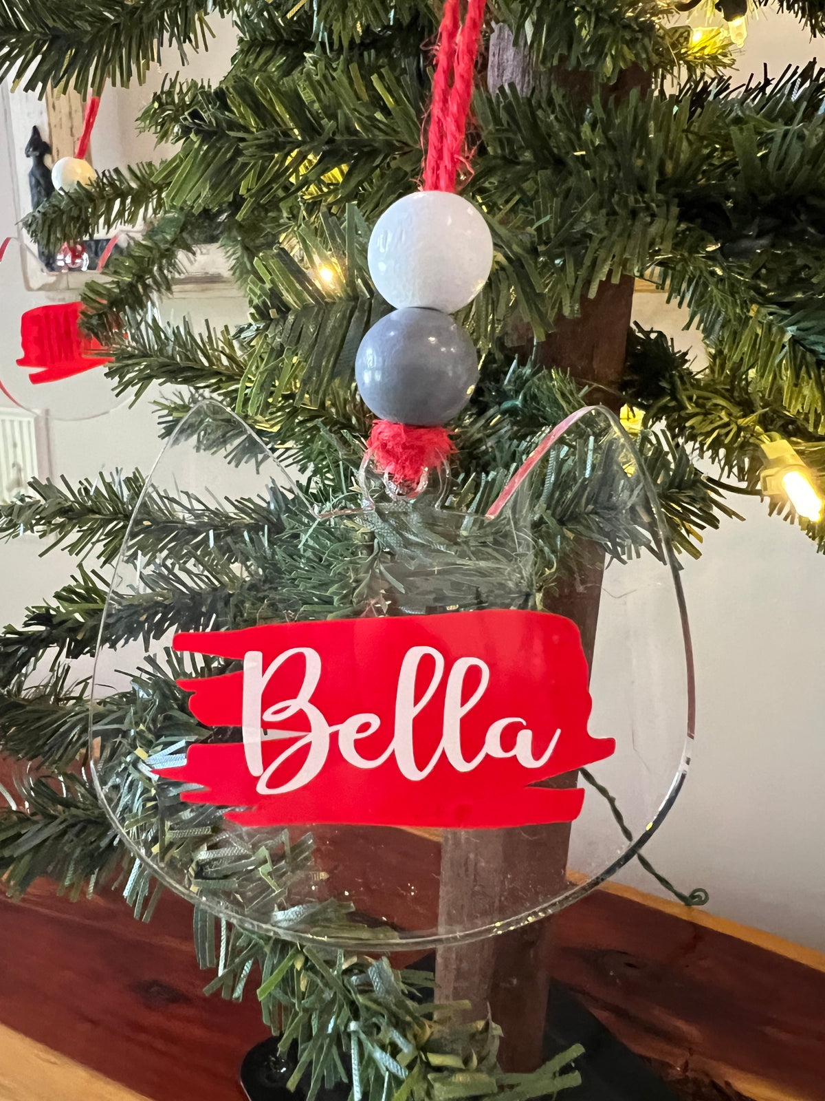 Personalized Cat Christmas Ornament – Custom Name Kitty Ornament