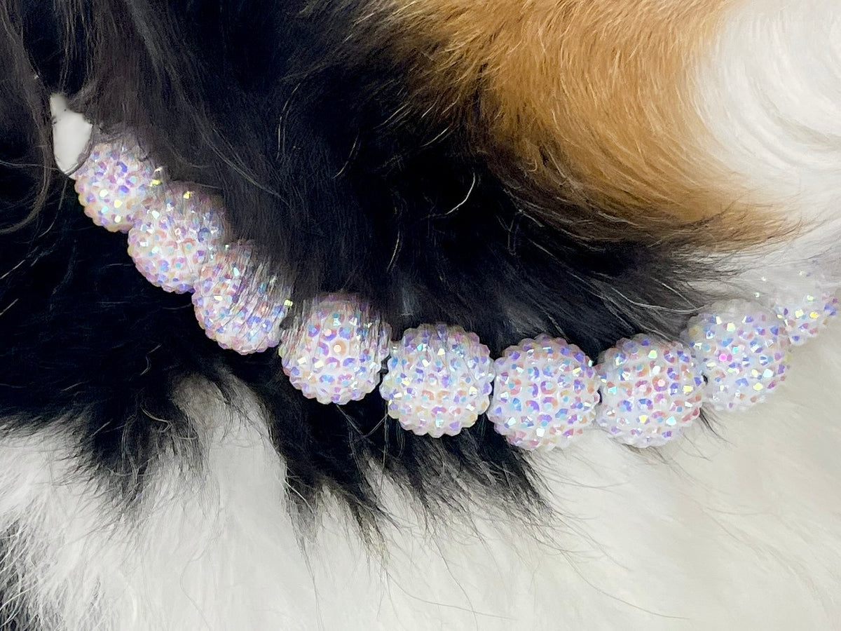 Wedding Sparkle Acrylic Beaded Pet Collar