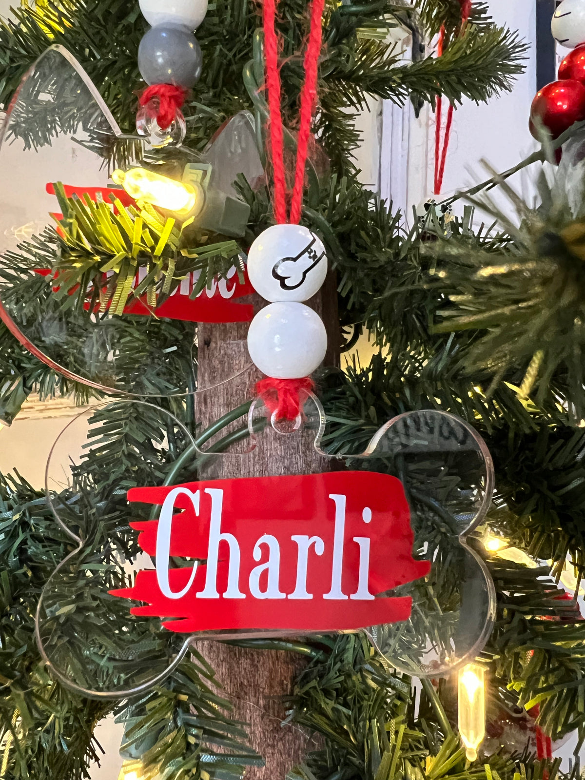 Personalized Dog Bone Christmas Ornament – Custom Pet Name Ornament