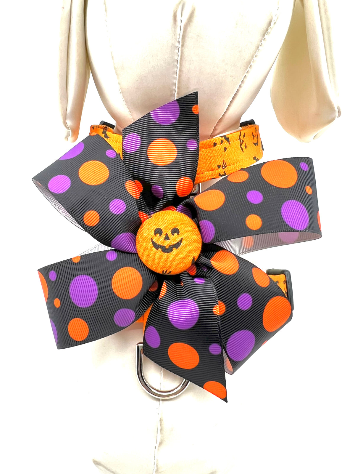 Jack-O’-Lantern Glow Adjustable Dog Harness