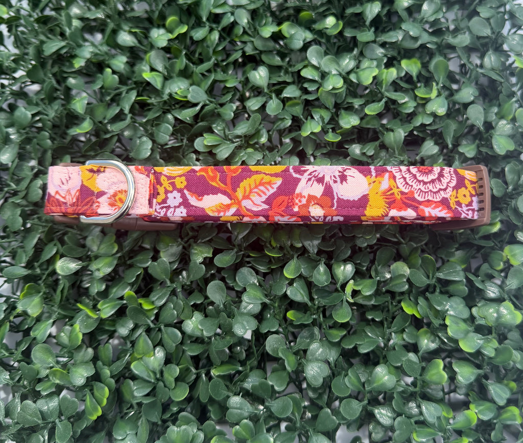 Autumn Harvest Floral Dog Collar