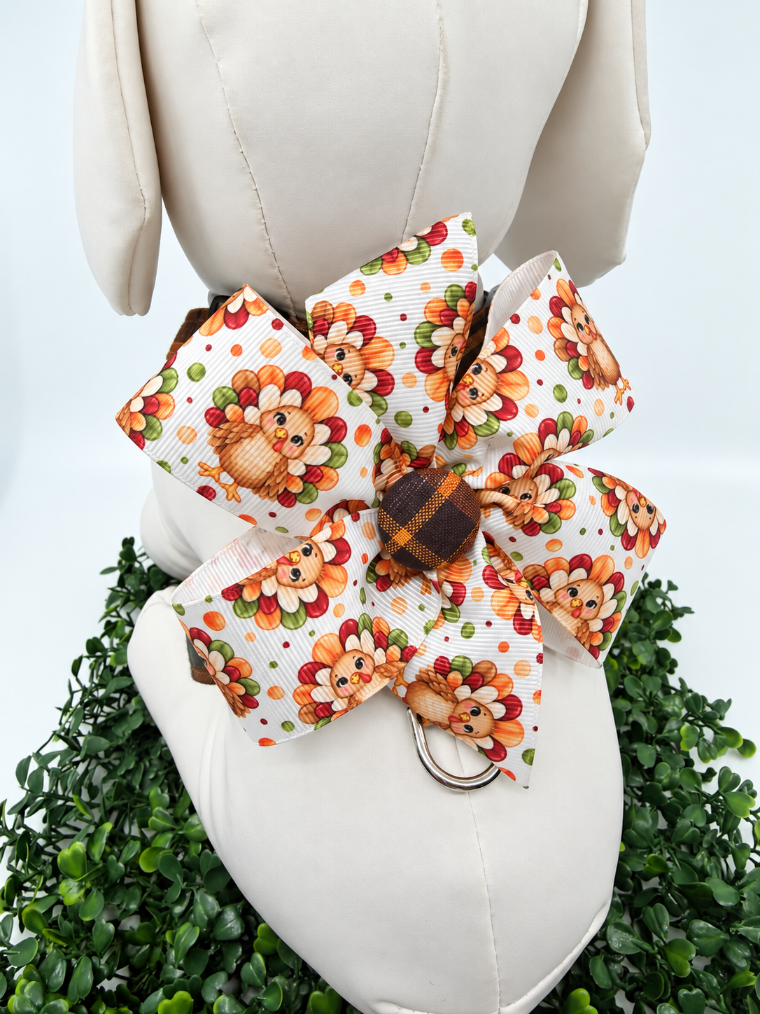 Thanksgiving Plaid Dog Harness