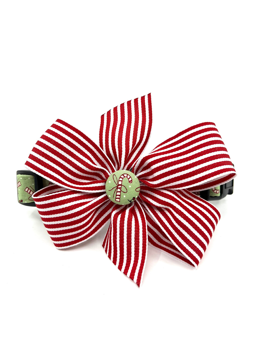 Candy Cane Kisses Christmas Dog Collar
