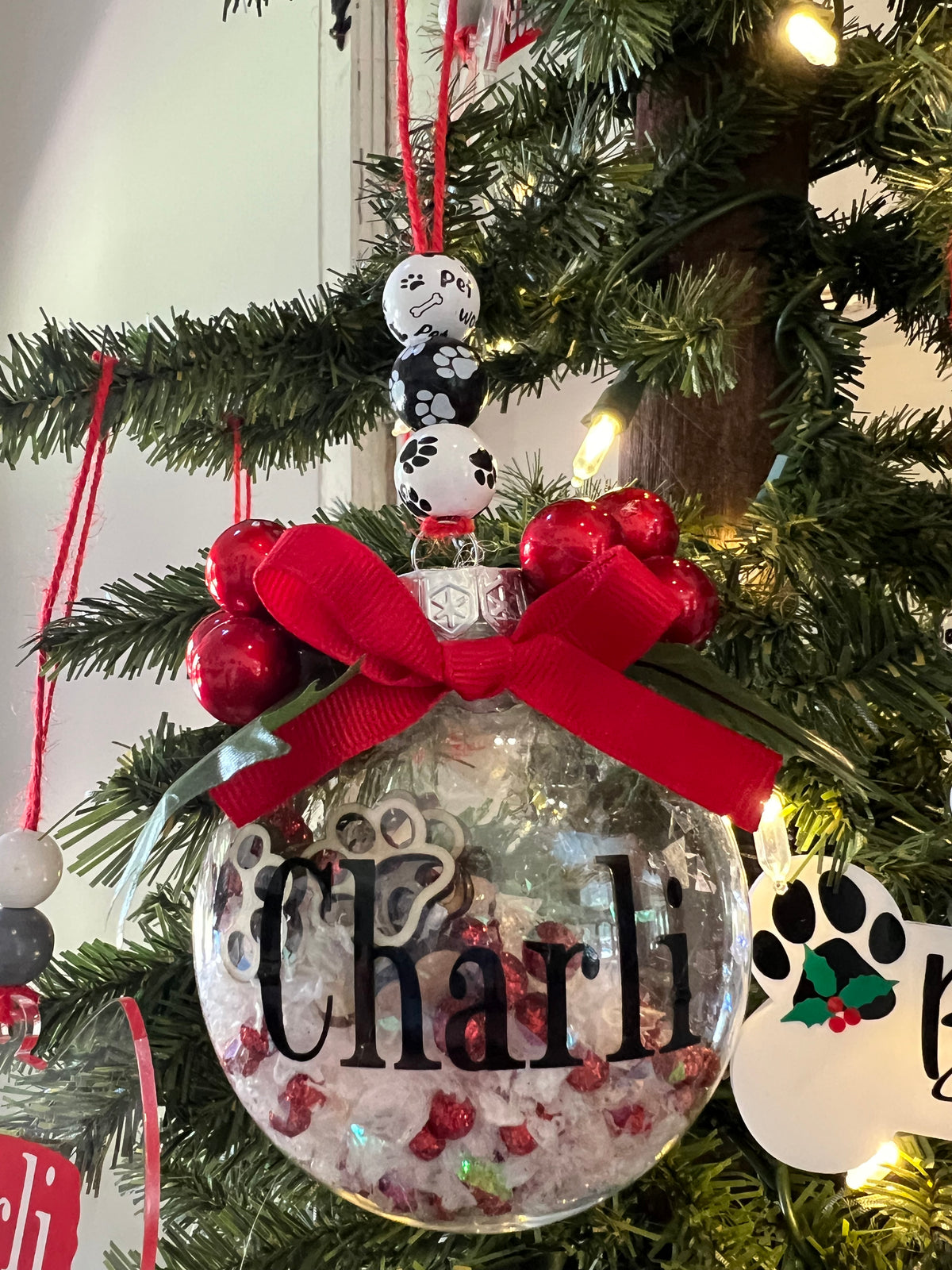 Personalized Pet Christmas Shaker Ornament – Custom Name Ornament