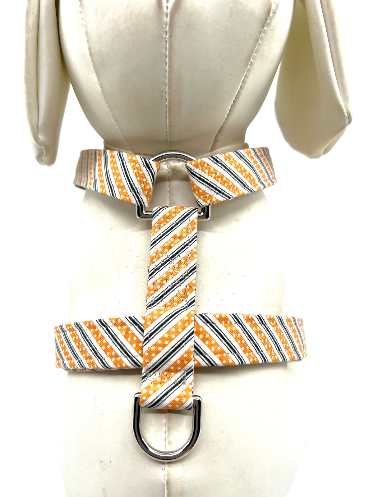 Pumpkin Spice Stripe Adjustable Dog Harness
