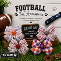 Game Day Football Pet Bows – Custom Team Colors