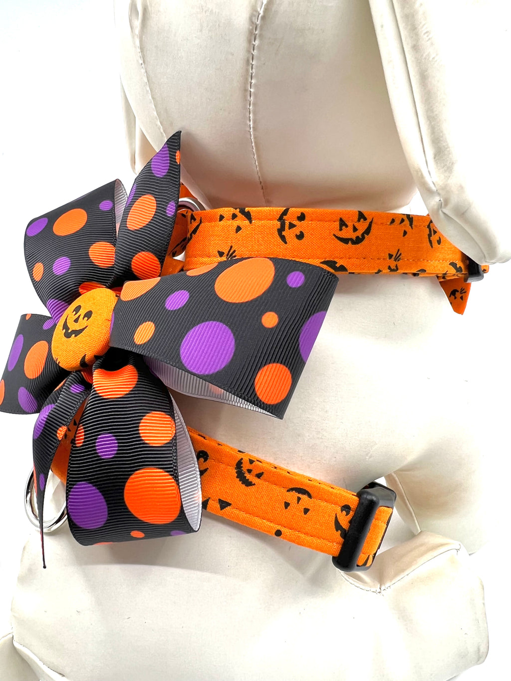 Jack-O’-Lantern Glow Adjustable Dog Harness