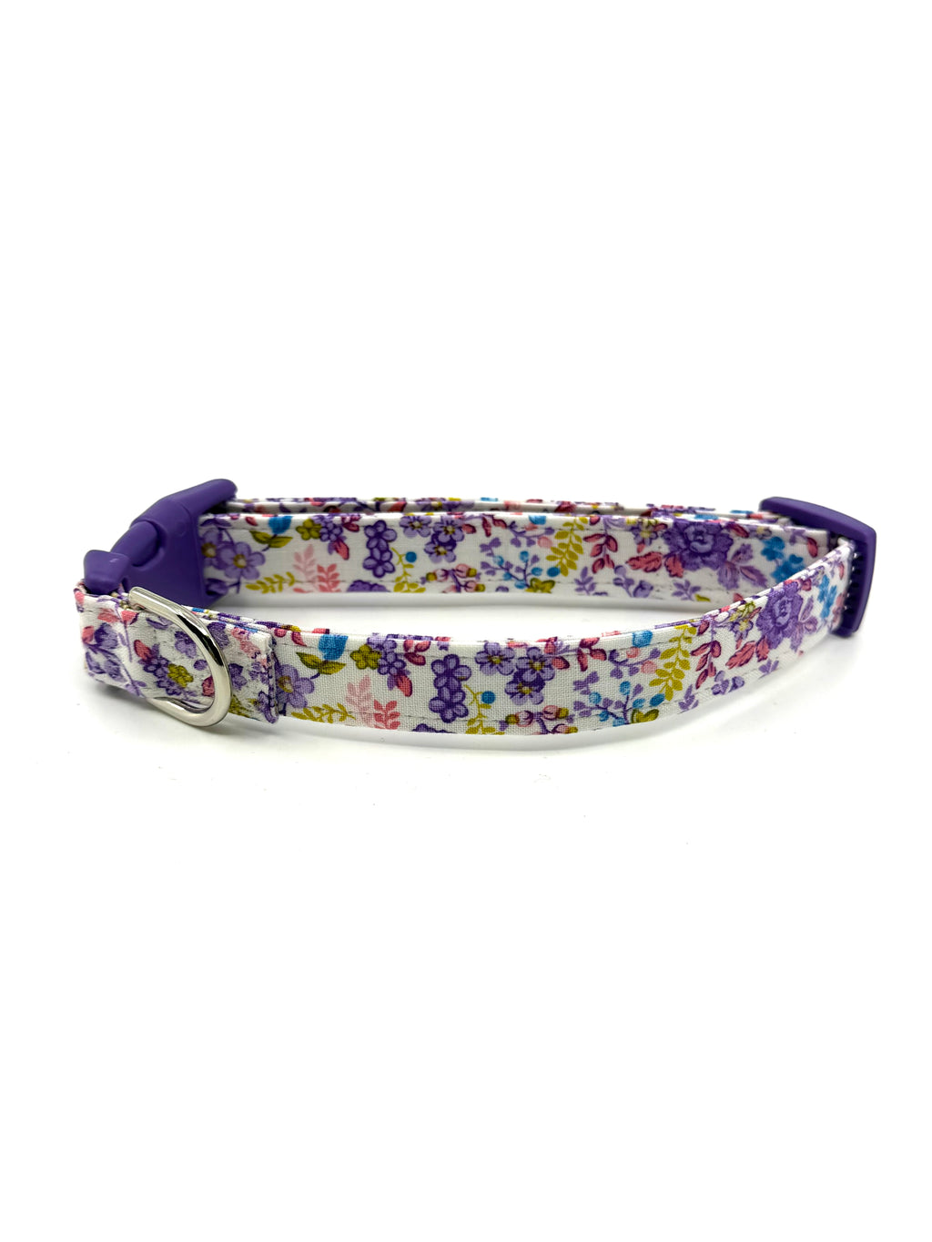 Purple Wildflower Garden Dog Collar