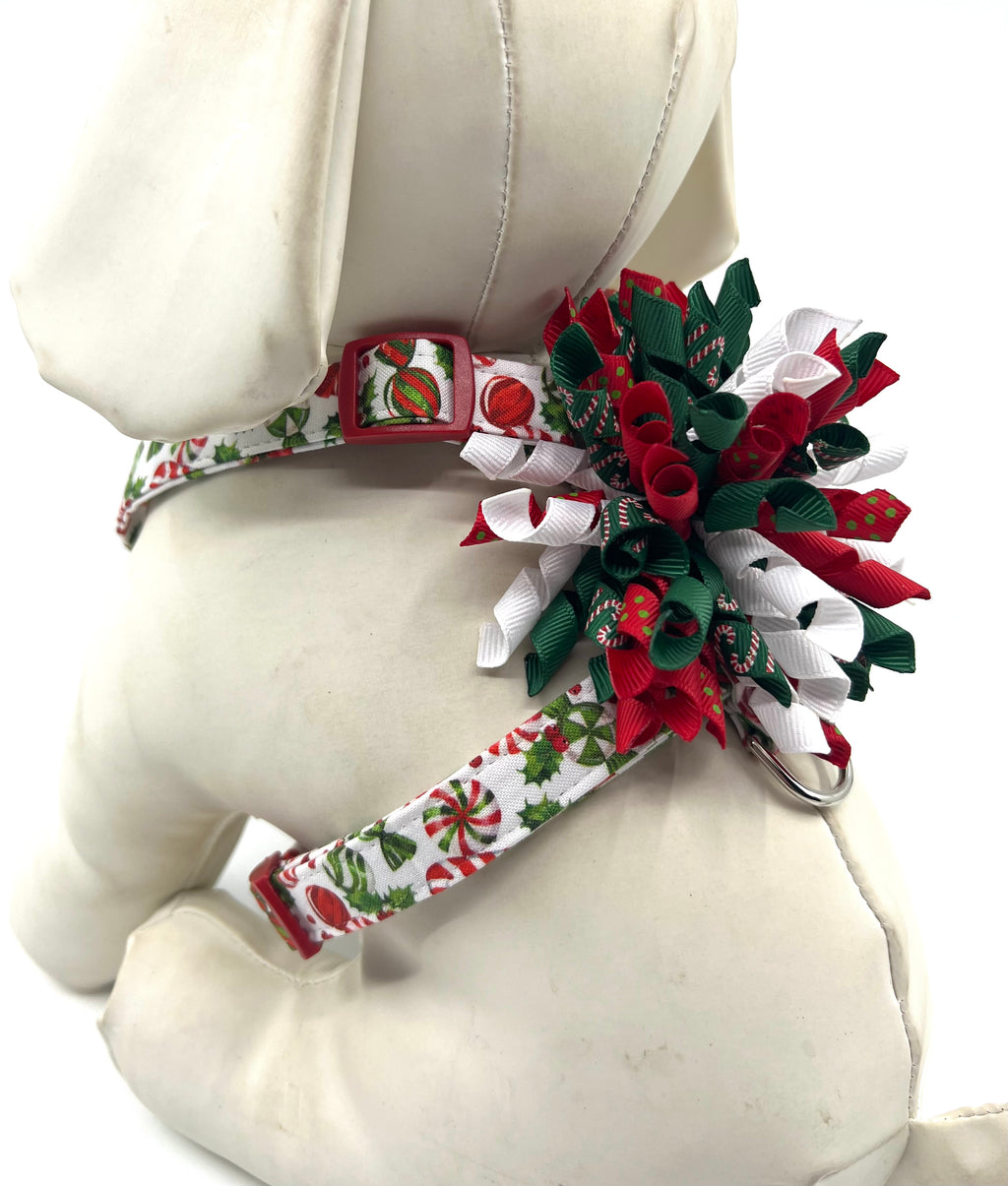 Peppermint Twist Adjustable Dog Harness