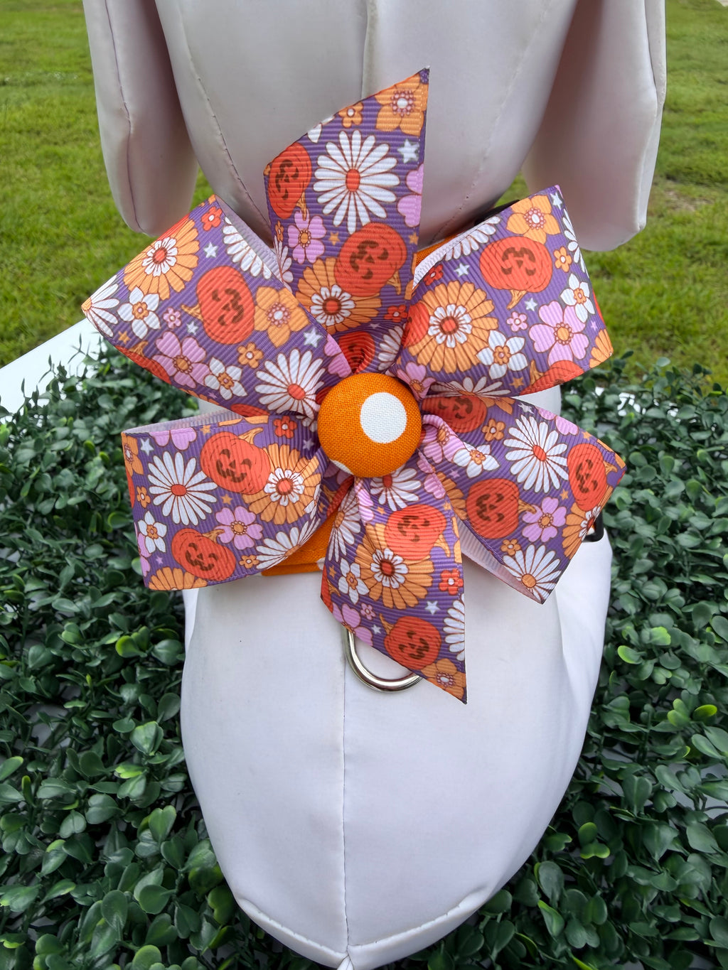 Pumpkin Spice Polka Dot Dog Harness 🎃🐾