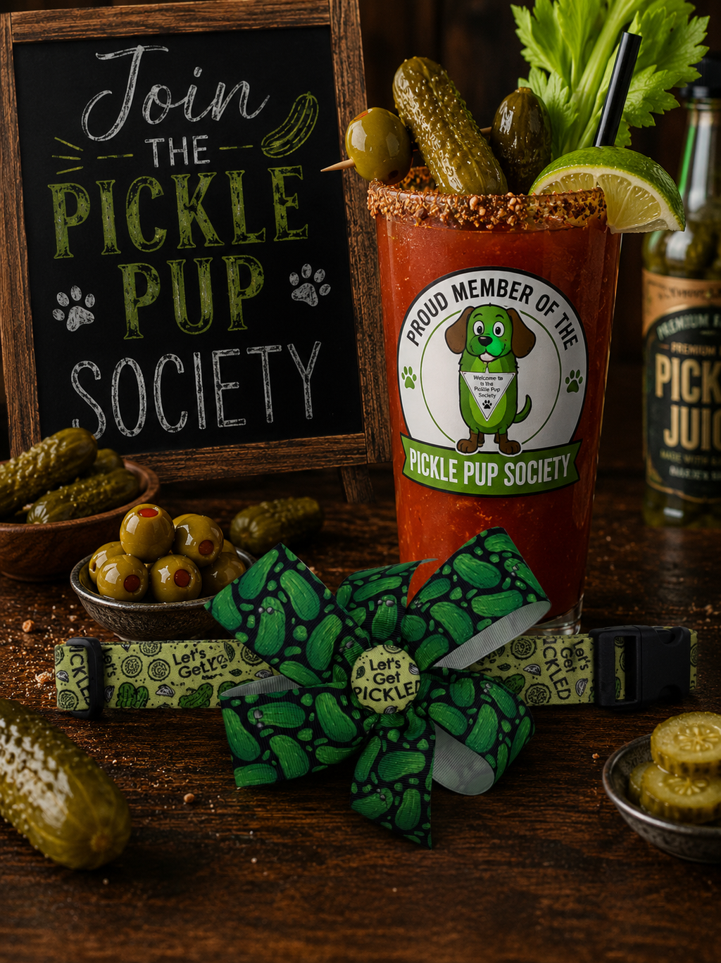 Pickle Pup Society Dog Collar