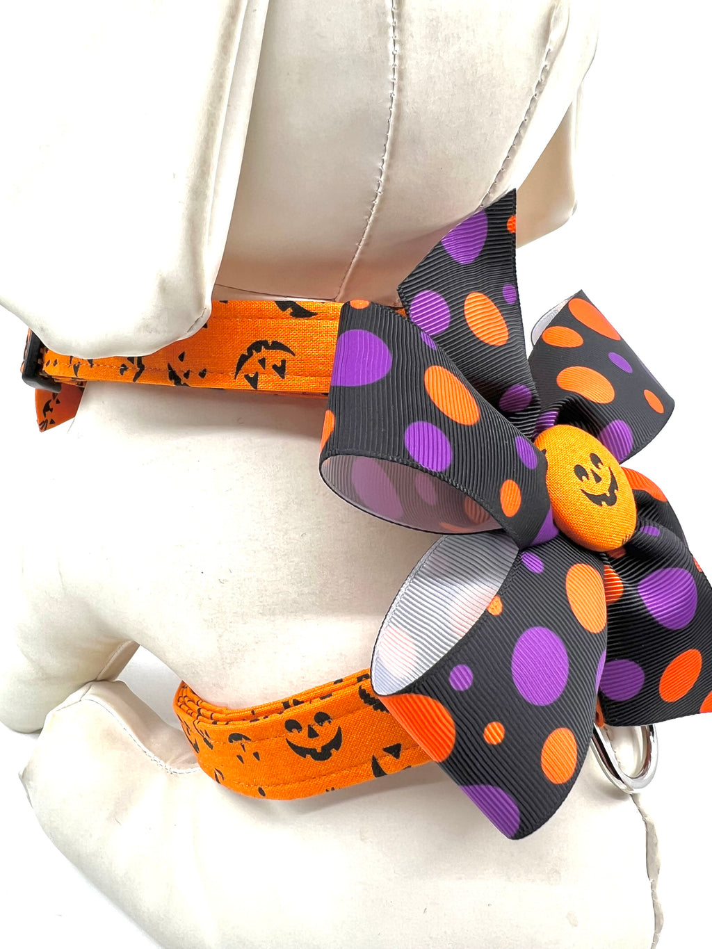 Jack-O’-Lantern Glow Adjustable Dog Harness