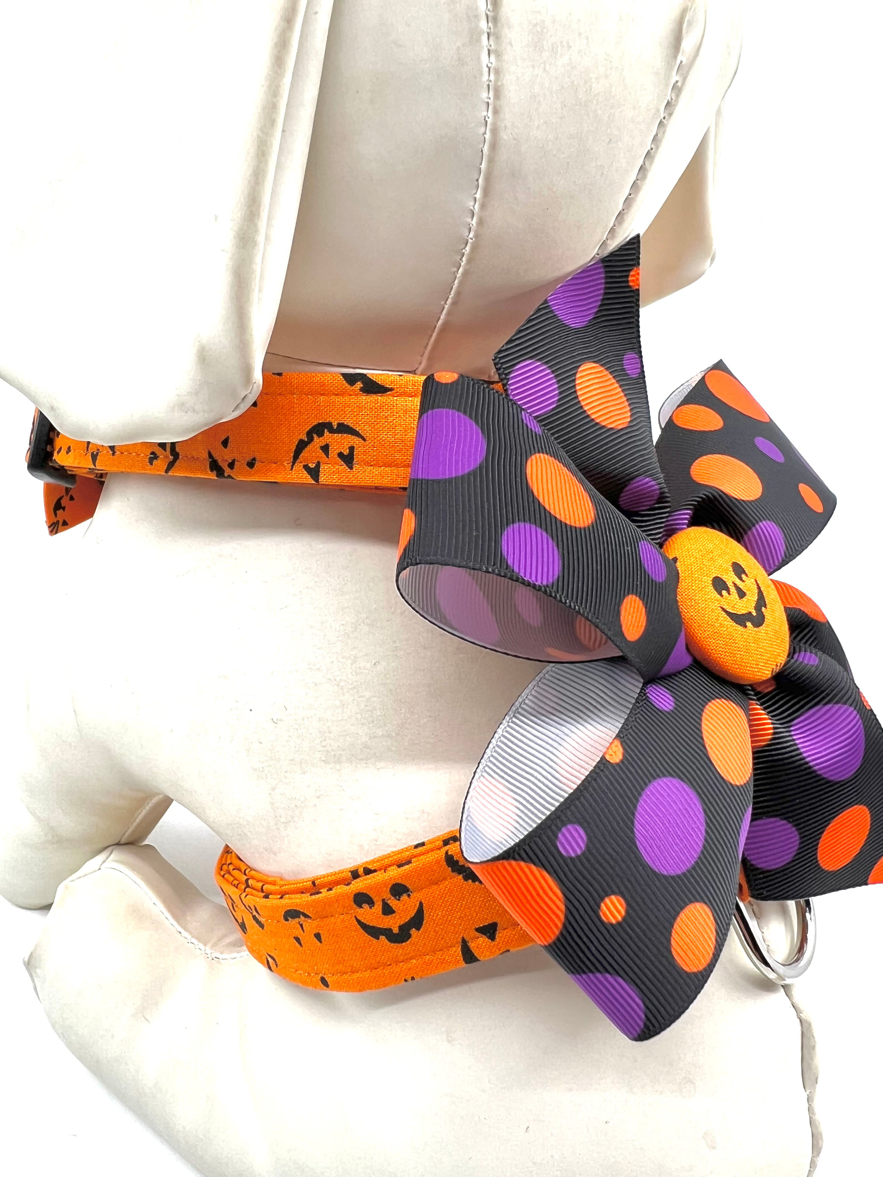 Jack-O’-Lantern Glow Adjustable Dog Harness