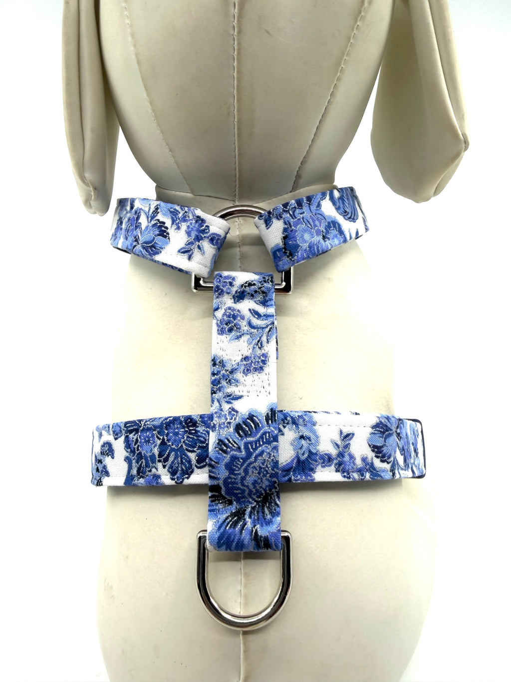 Blue Willow Floral Adjustable Dog Harness