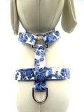 Blue Willow Floral Adjustable Dog Harness