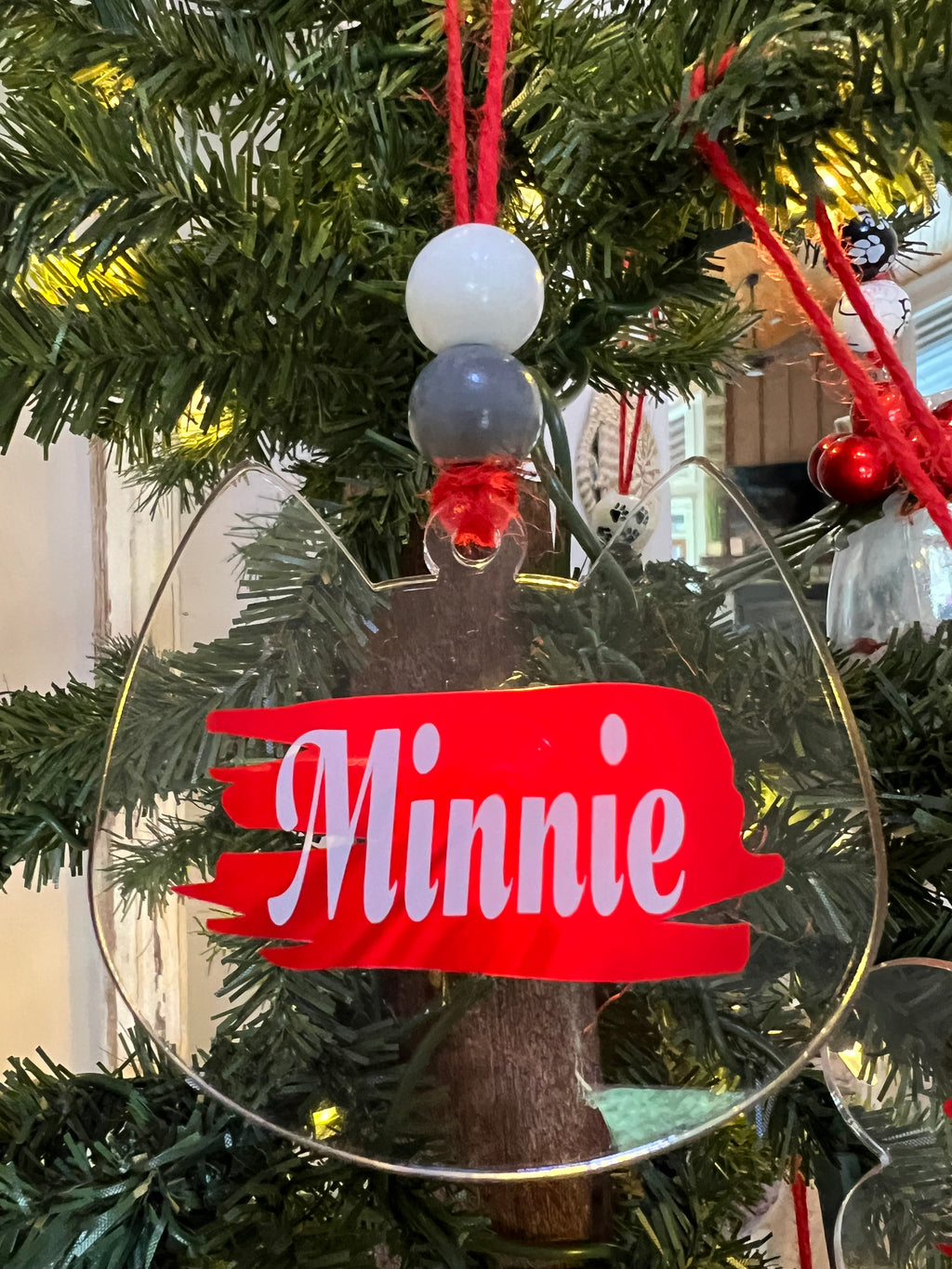 Personalized Cat Christmas Ornament – Custom Name Kitty Ornament