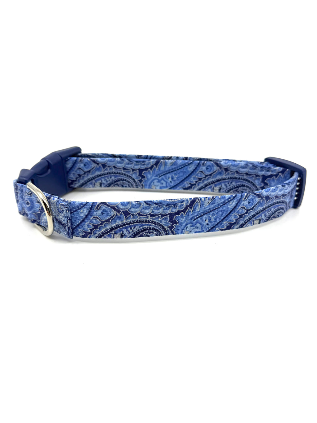 Blue Paisley Gentleman Dog Collar