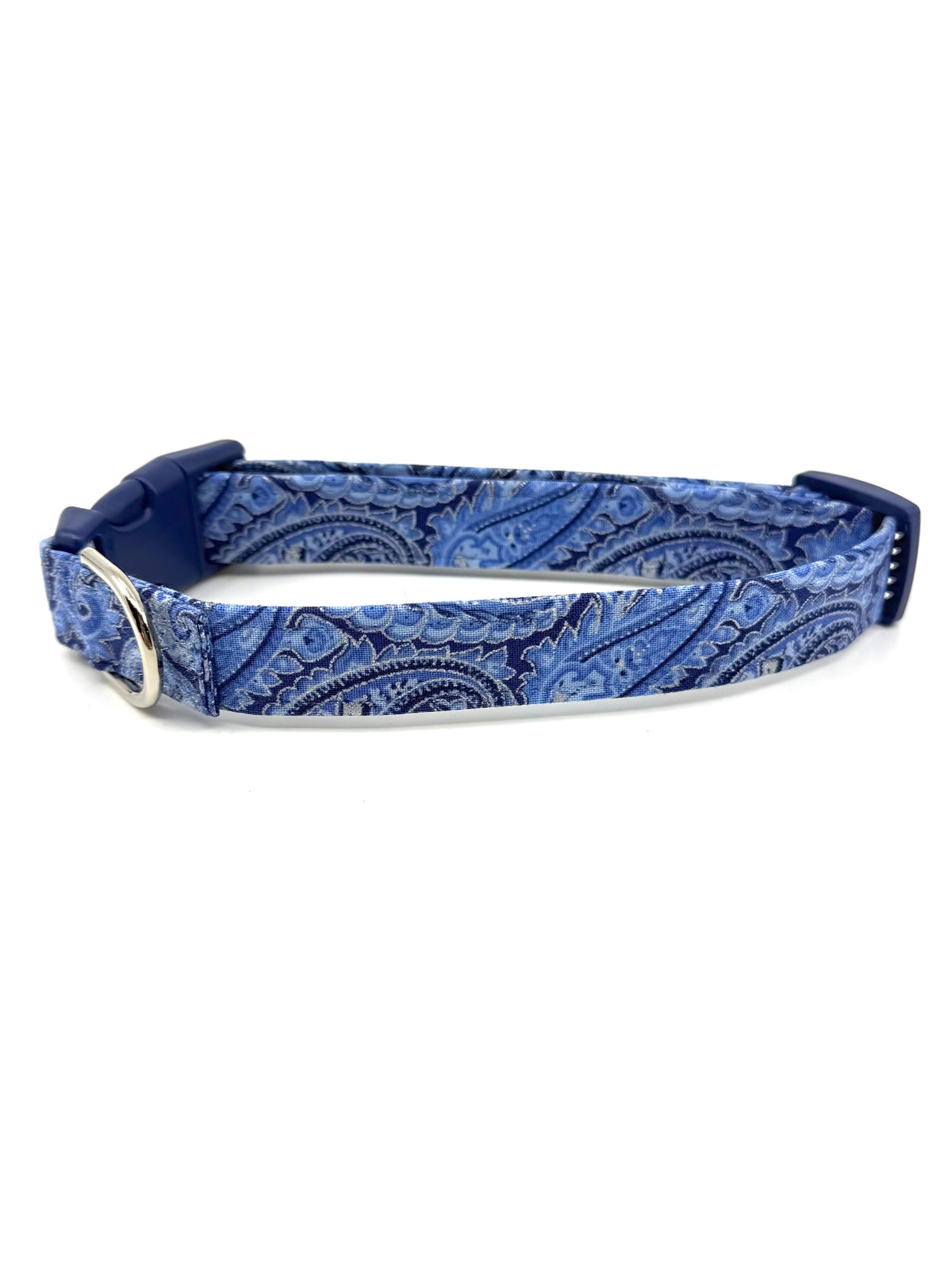 Blue Paisley Gentleman Dog Collar