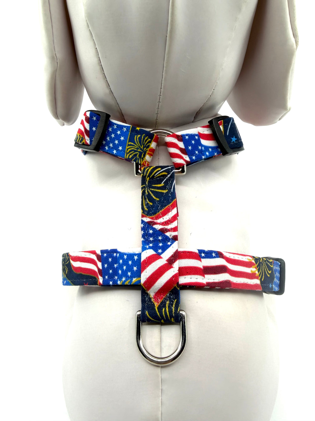 Stars, Stripes & Fireworks Adjustable Dog Harness