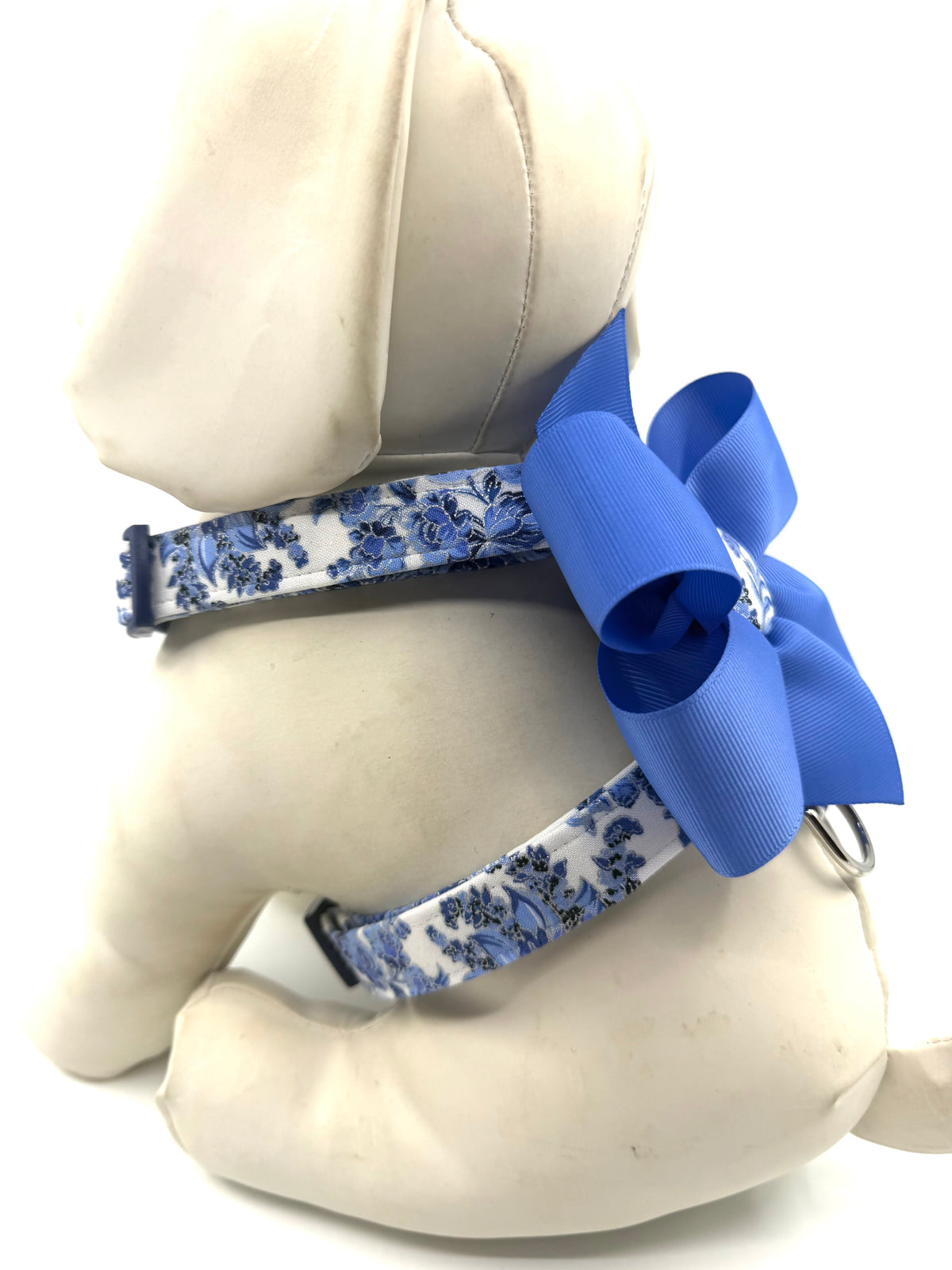 Blue Willow Floral Adjustable Dog Harness