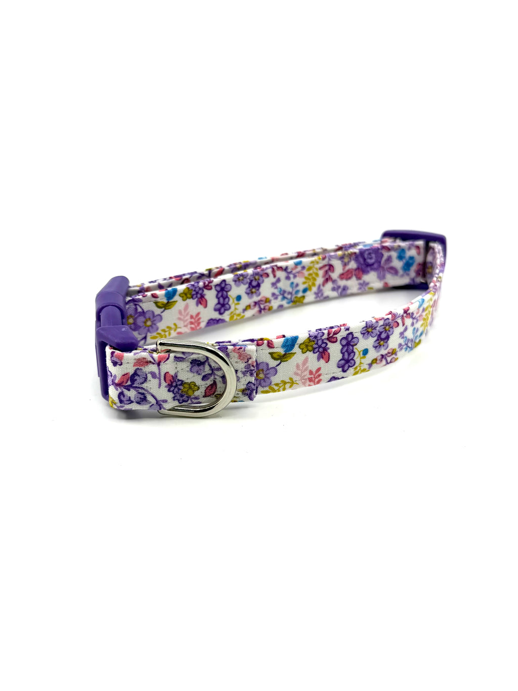 Purple Wildflower Garden Dog Collar