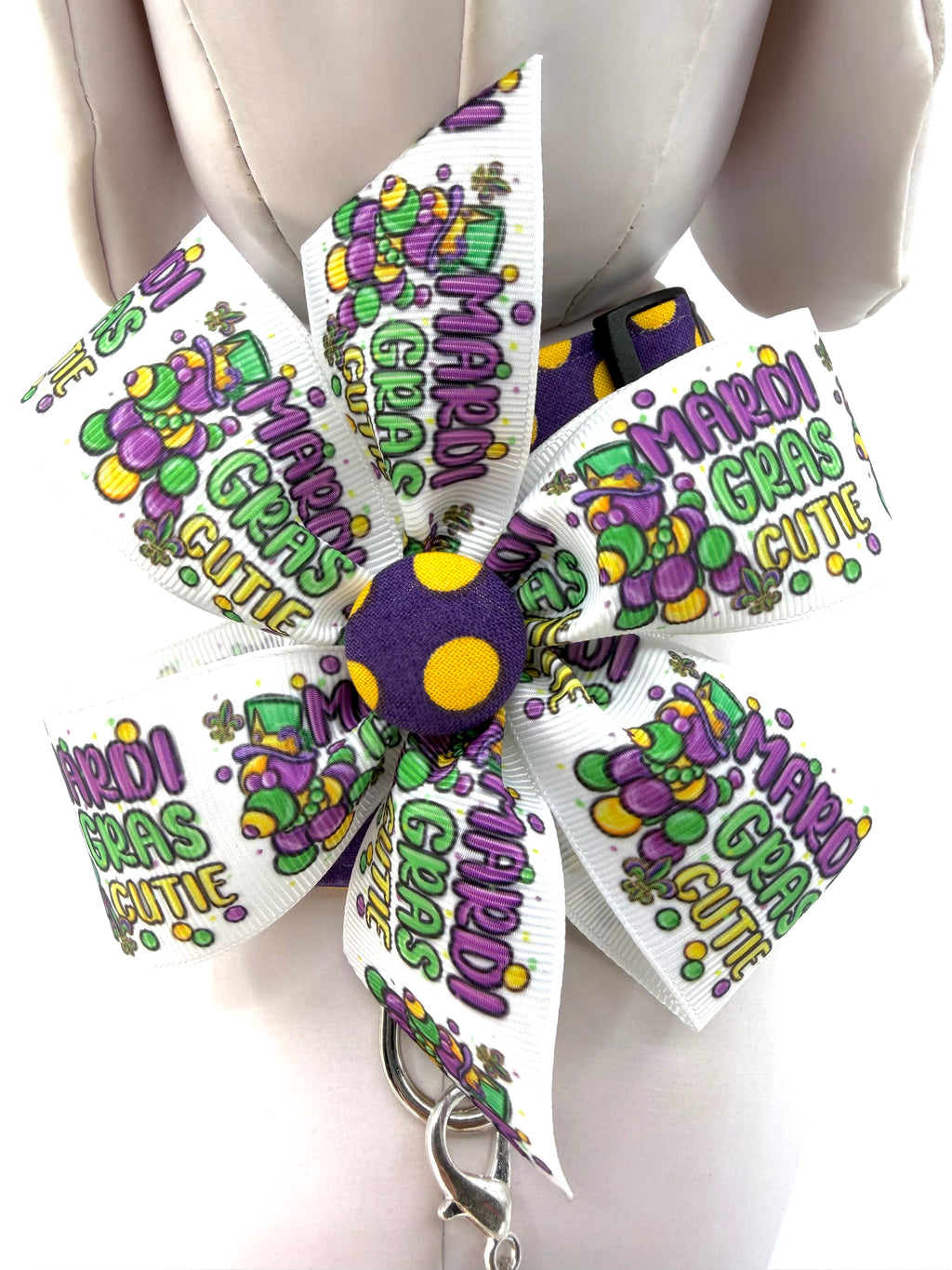 Mardi Gras Cutie Adjustable Dog Harness