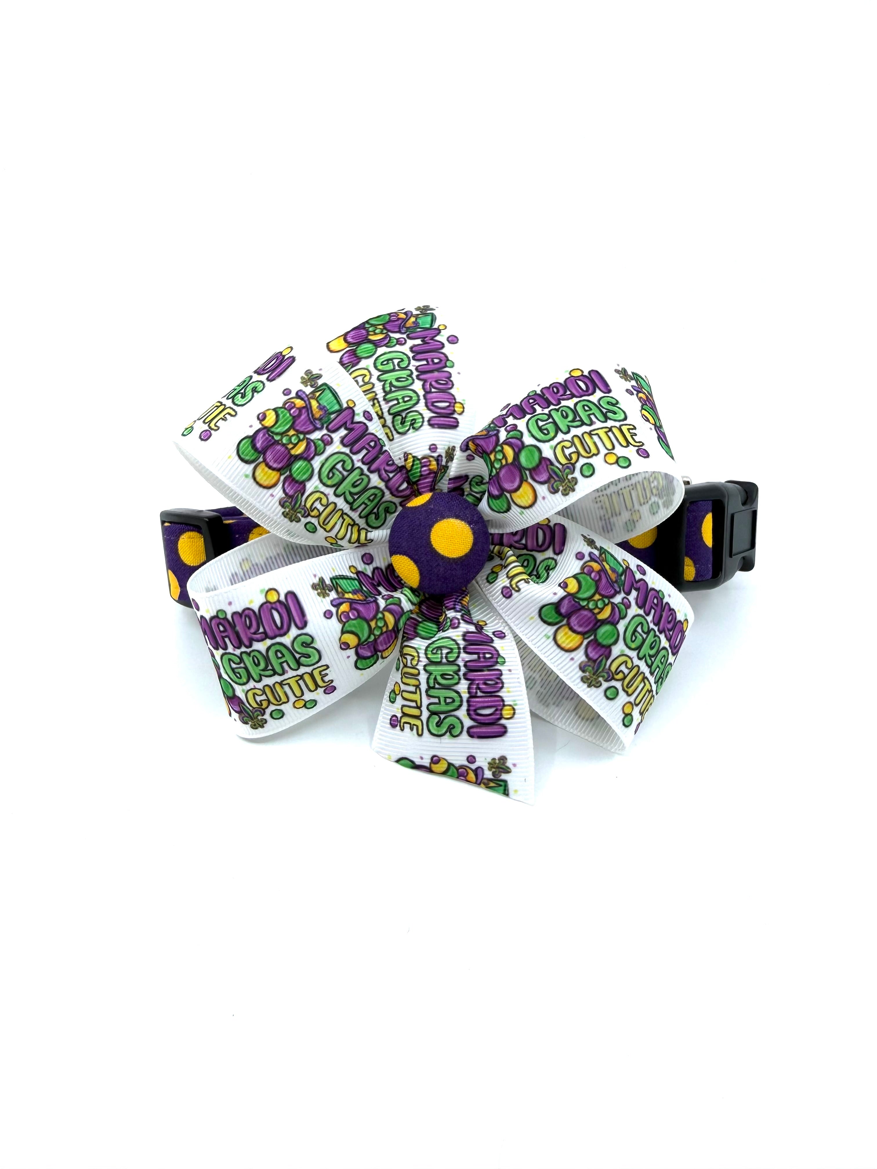 Mardi Gras Cutie Dog Collar