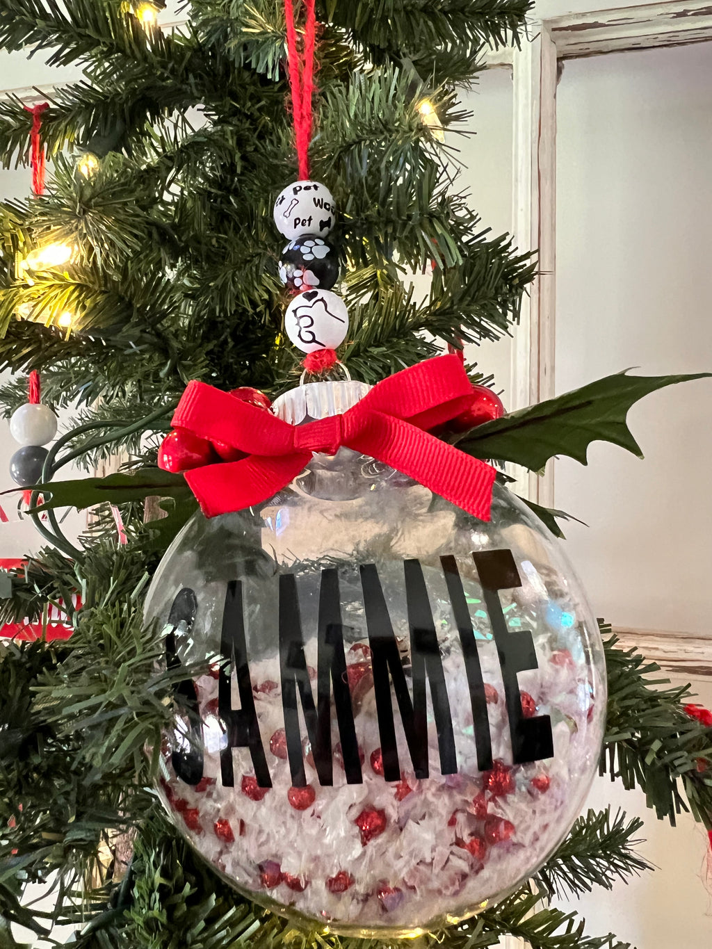 Personalized Pet Christmas Shaker Ornament – Custom Name Ornament