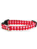 Sweetheart Gingham Dog Collar