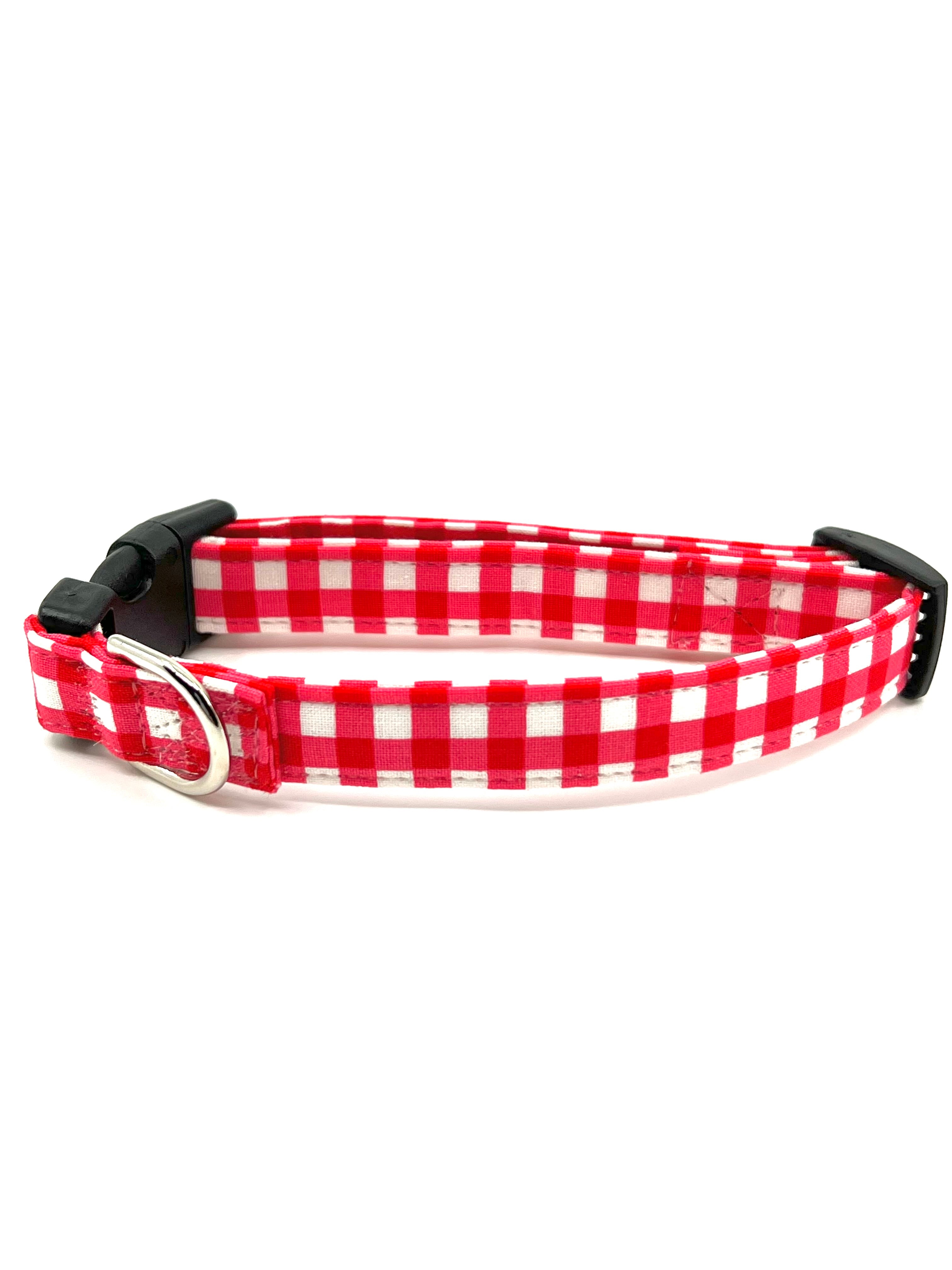 Sweetheart Gingham Dog Collar