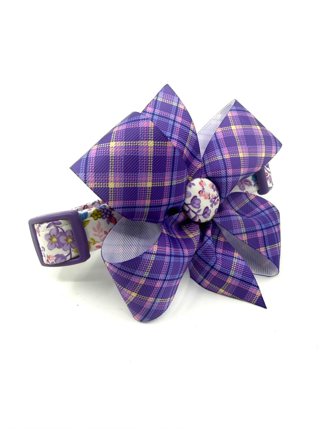 Purple Wildflower Garden Dog Collar