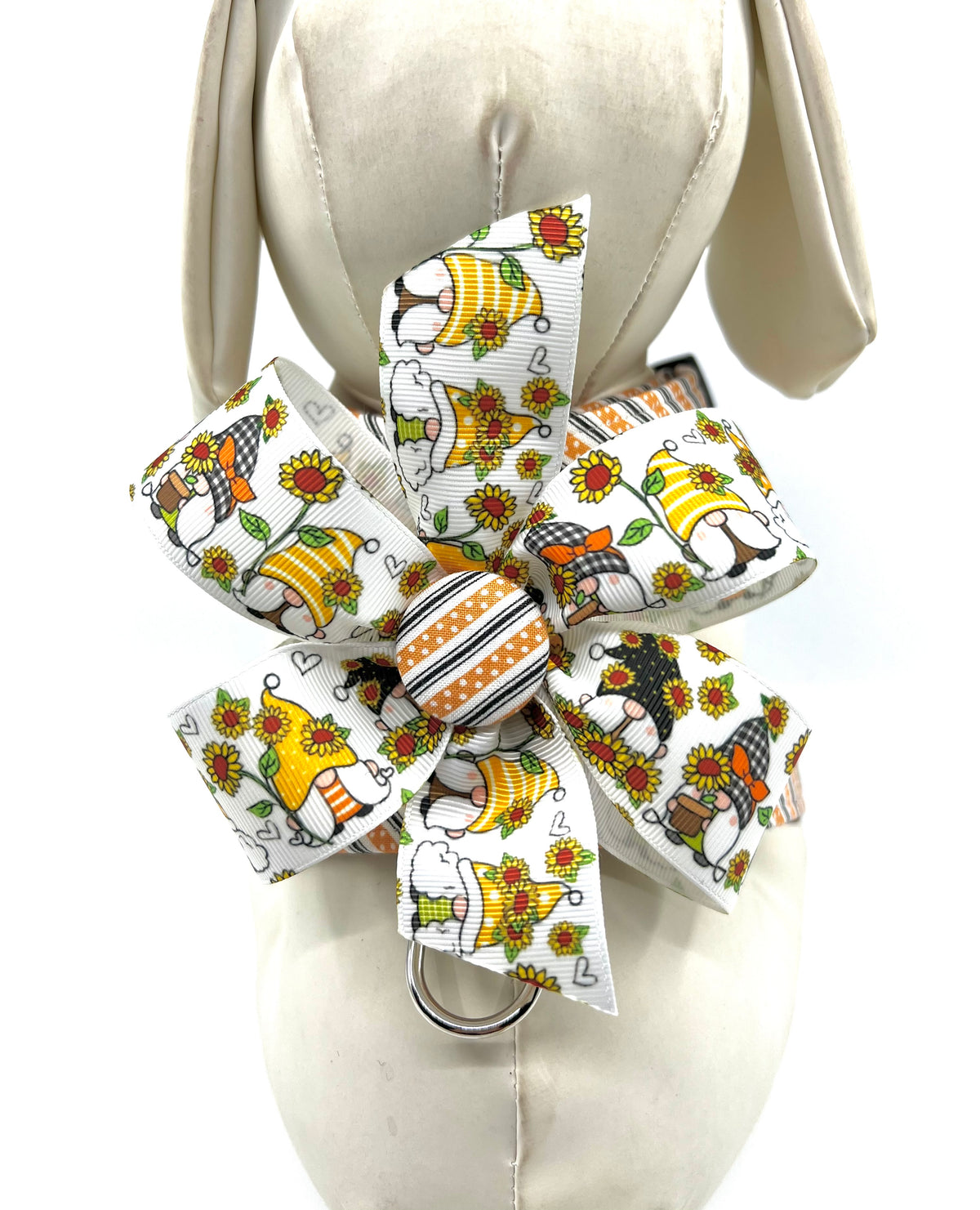 Pumpkin Spice Stripe Adjustable Dog Harness