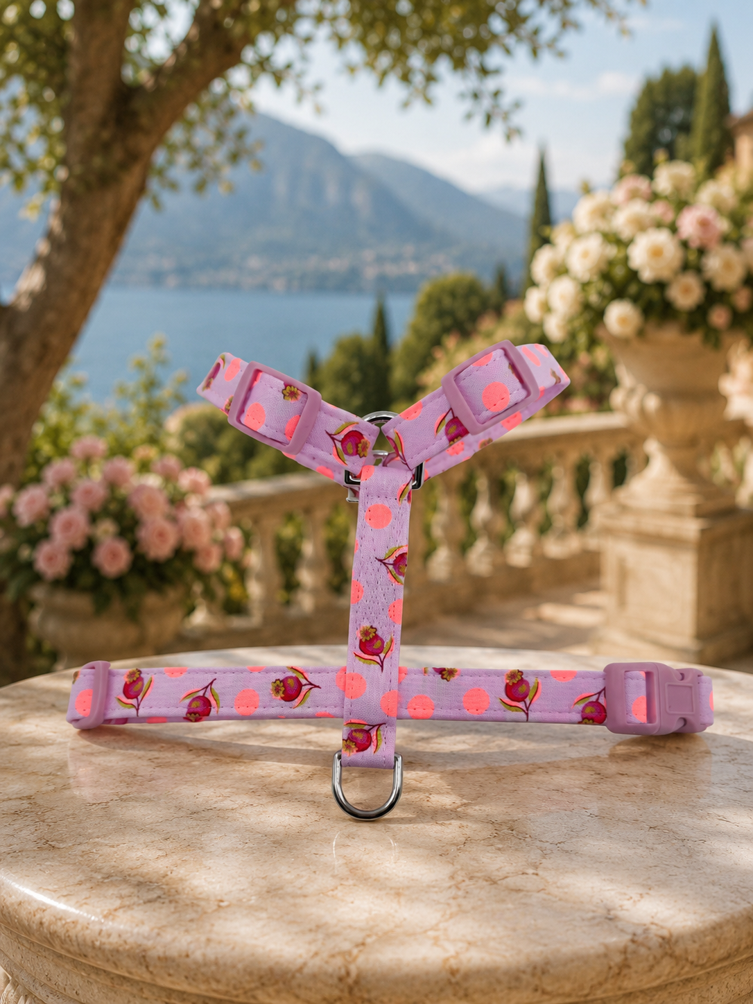 Pink Petals Adjustable Dog Harness