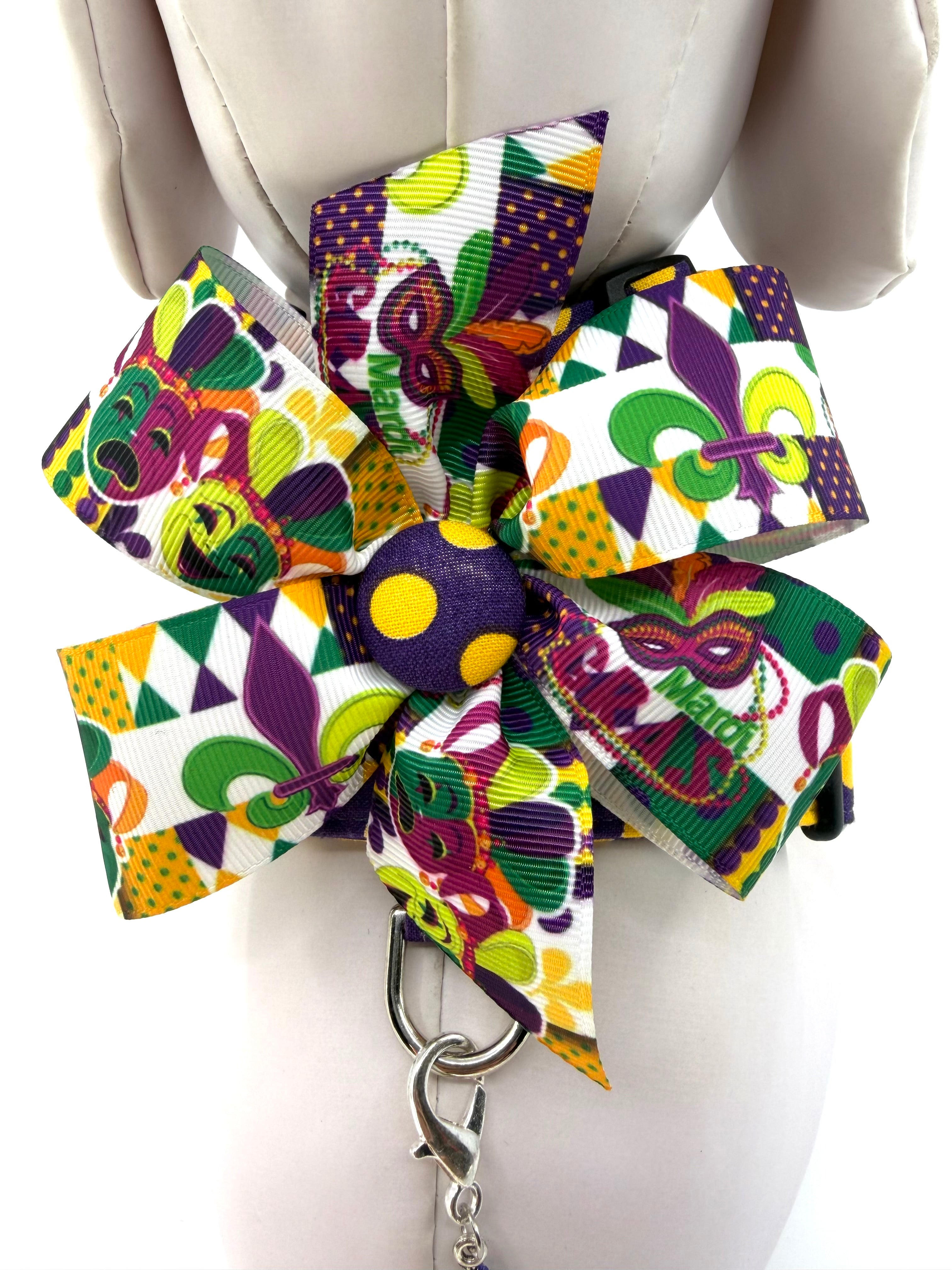 Mardi Gras Magic Adjustable Dog Harness