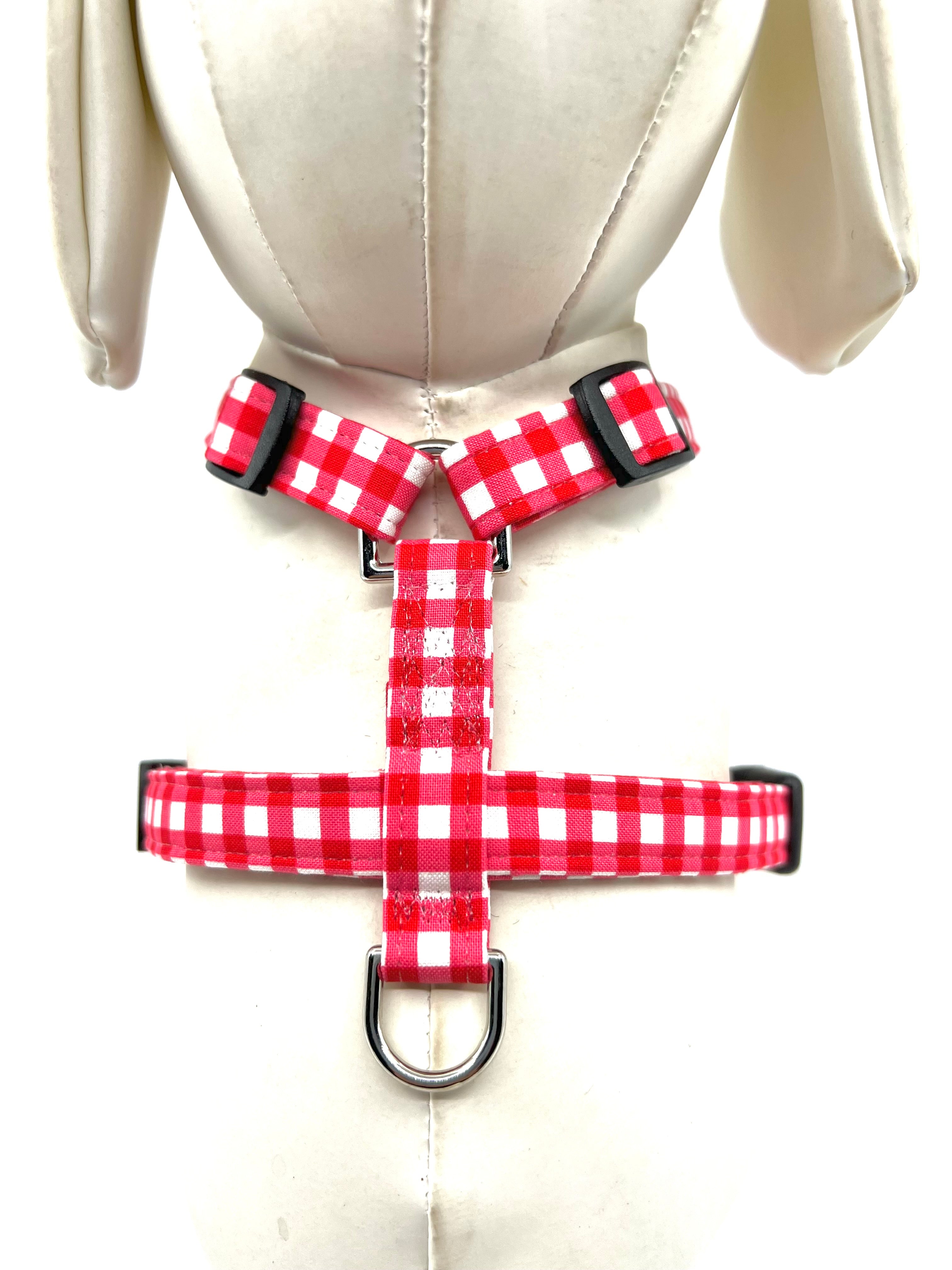 Sweetheart Gingham Dog Harness