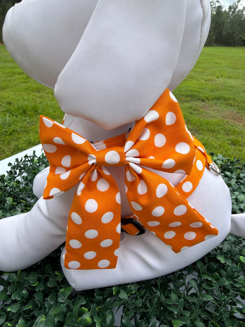 Pumpkin Spice Polka Dot Dog Harness 🎃🐾