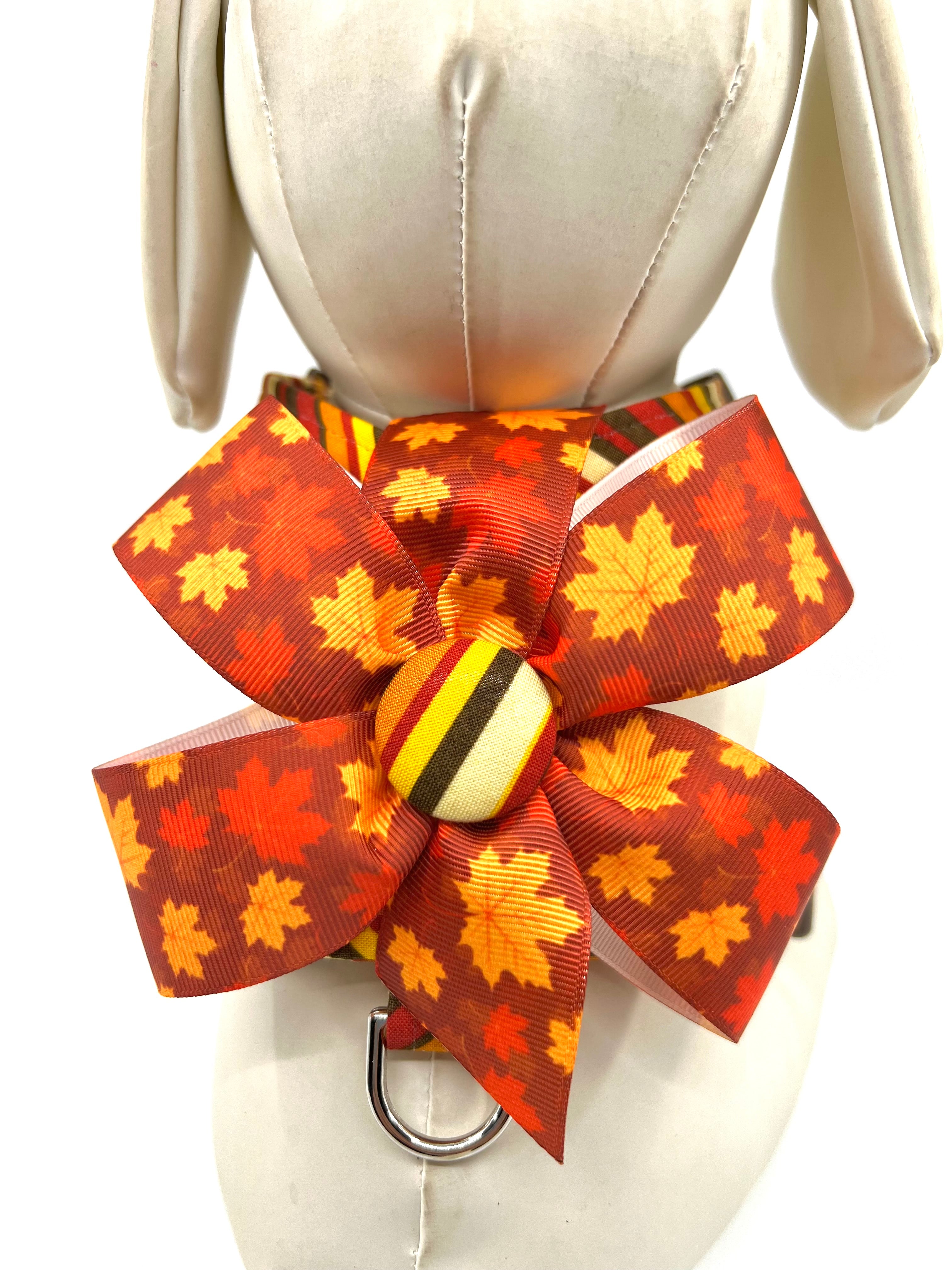 Autumn Harvest Stripe Adjustable Dog Harness