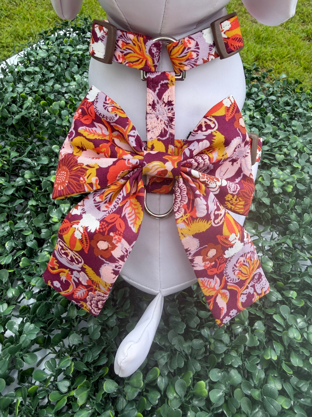 Autumn Harvest Floral Dog Harness