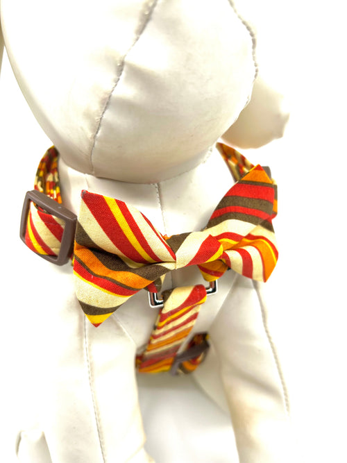 Autumn Harvest Stripe Adjustable Dog Harness