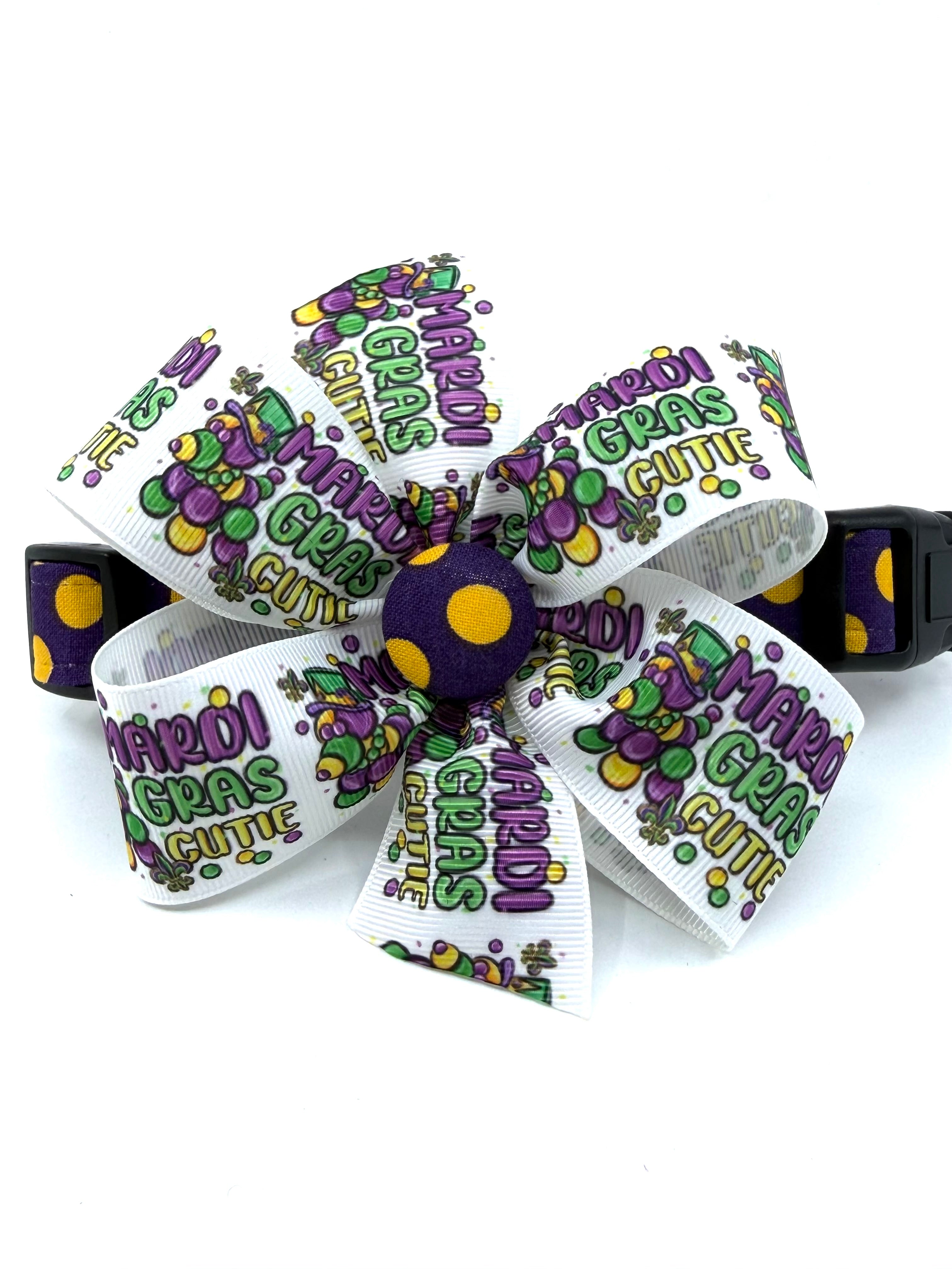 Mardi Gras Cutie Dog Collar